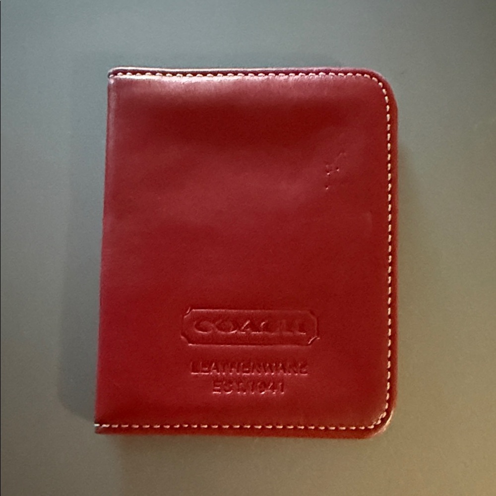 Coach Red Leather identification, credit card holder VINTAGE